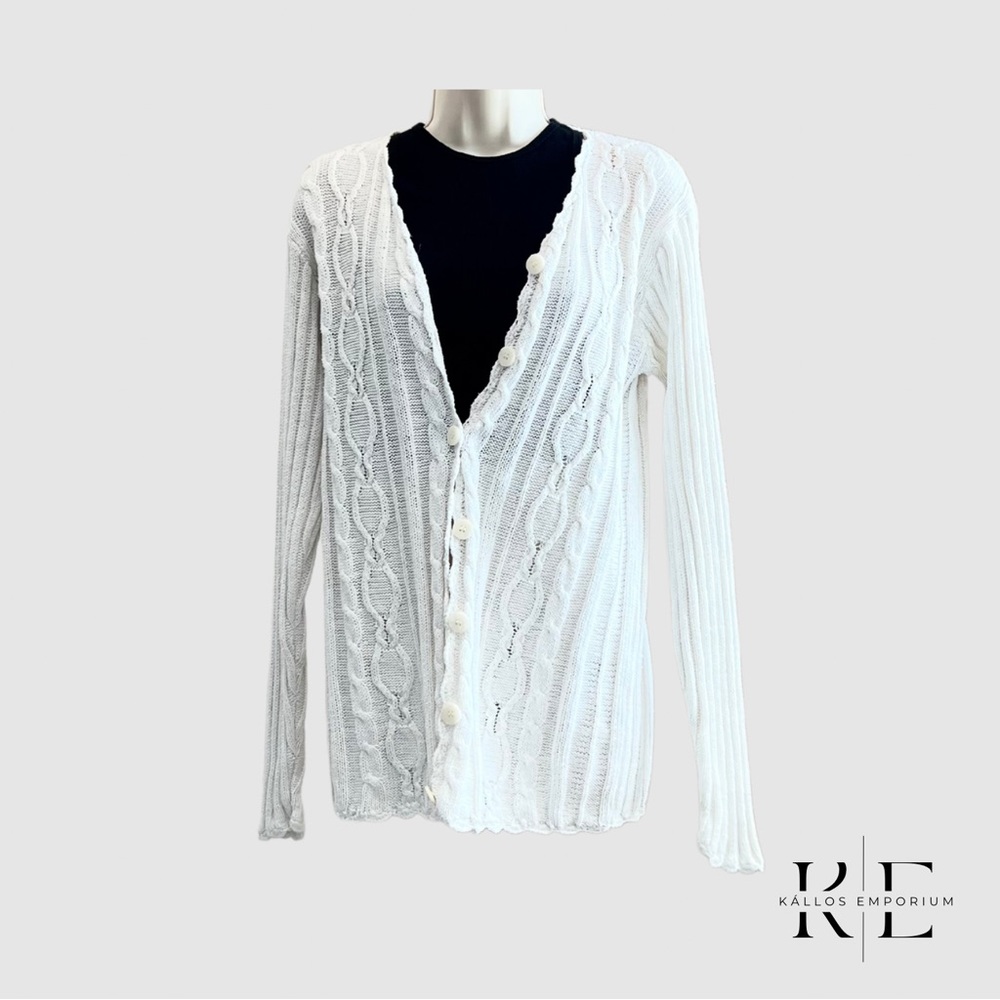 White Knit Cardigan